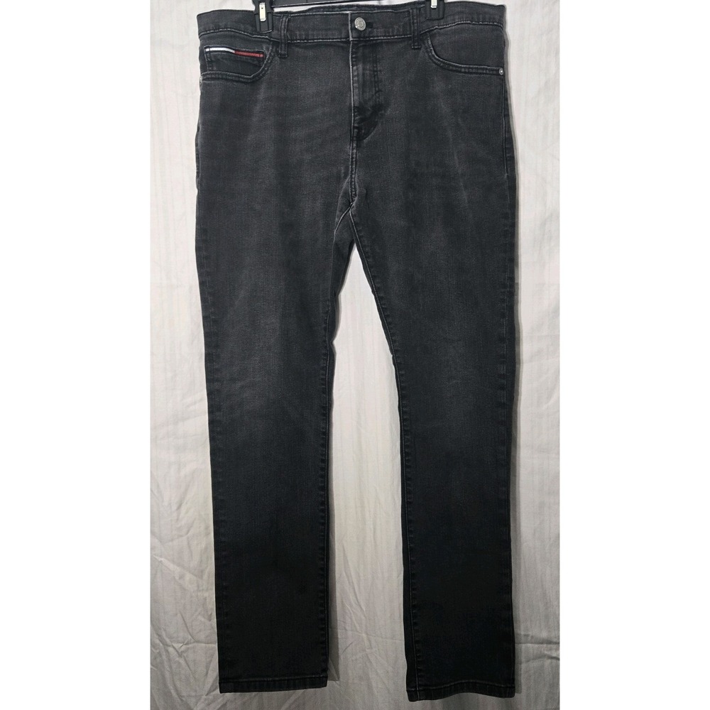 Tommy Hilfiger Straight/Slim Fit Jeans Faded Black Men's 39x31